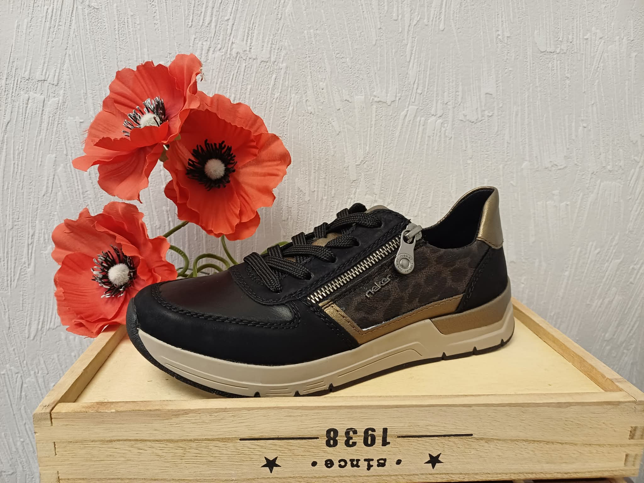 RIEKER réf:58902 noir/bronze